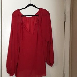 Beautiful red sheer top